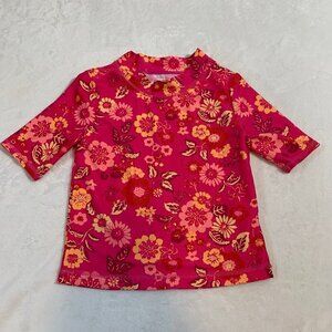 5/$25 Carter's kid mock neck short sleeve swimsuit shirt rash guard swim top